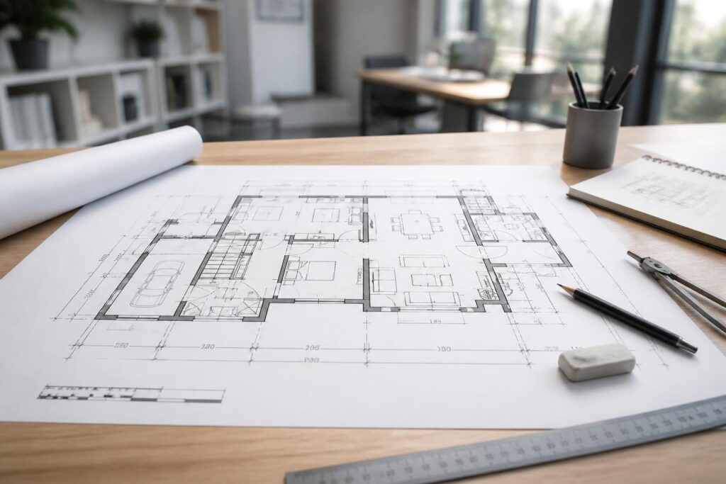 Lire un plan d’architecte : échelle, symboles et cotes