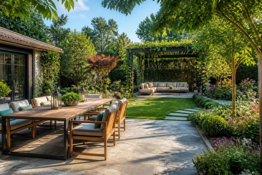 découvrez comment aménager votre jardin en structurant l'espace et en choisissant le mobilier adapté pour créer un extérieur harmonieux et fonctionnel.