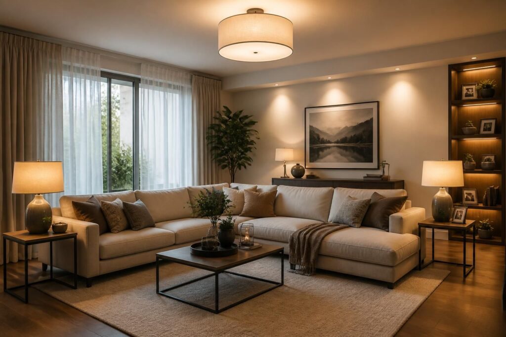 découvrez comment bien éclairer chaque pièce de votre maison grâce à la règle des 3 sources de lumière : éclairage général, d'accentuation et d'ambiance pour un intérieur chaleureux et fonctionnel.