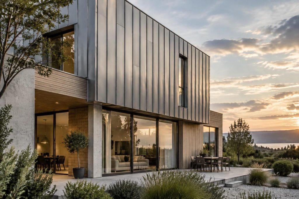 Bardage zinc vertical : design et résistance pour votre façade