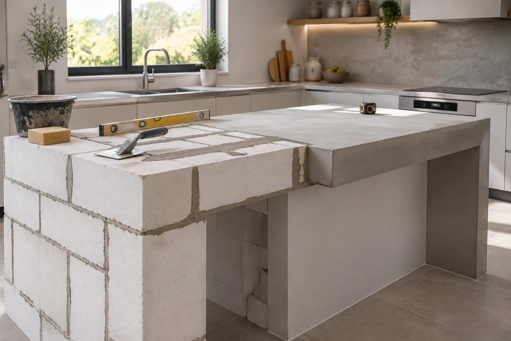 découvrez les avantages d’un plan de travail de cuisine en béton cellulaire et les étapes clés pour le réaliser : matériaux, préparation et finitions.